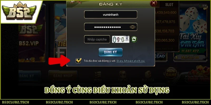 Đồng ý cùng điều khoản sử dụng
