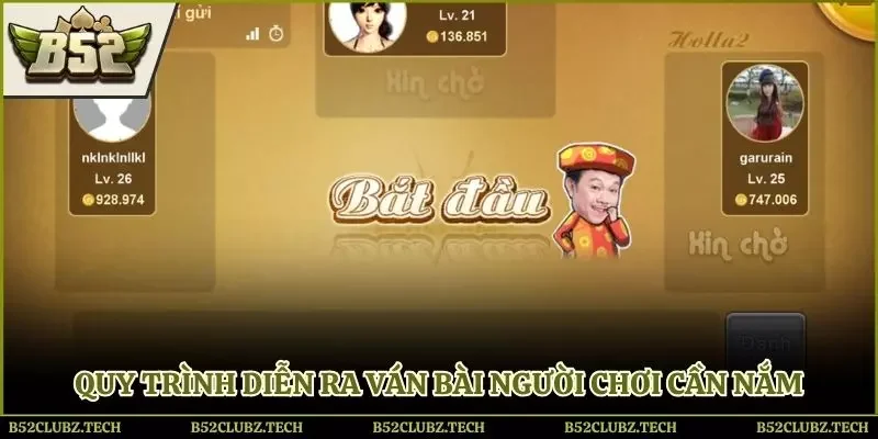 Quy trình diễn ra ván bài người chơi cần nắm